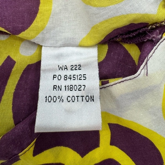 Boden Ibiza Floral Abstract Print Cotton Tunic Dress Coverup - Yellow - Size 12 - Picture 6 of 6